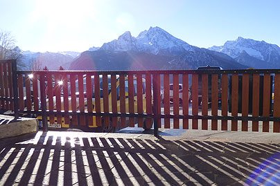 Gästezimmer 4 mit Terrasse, Blick aus dem Zimmer